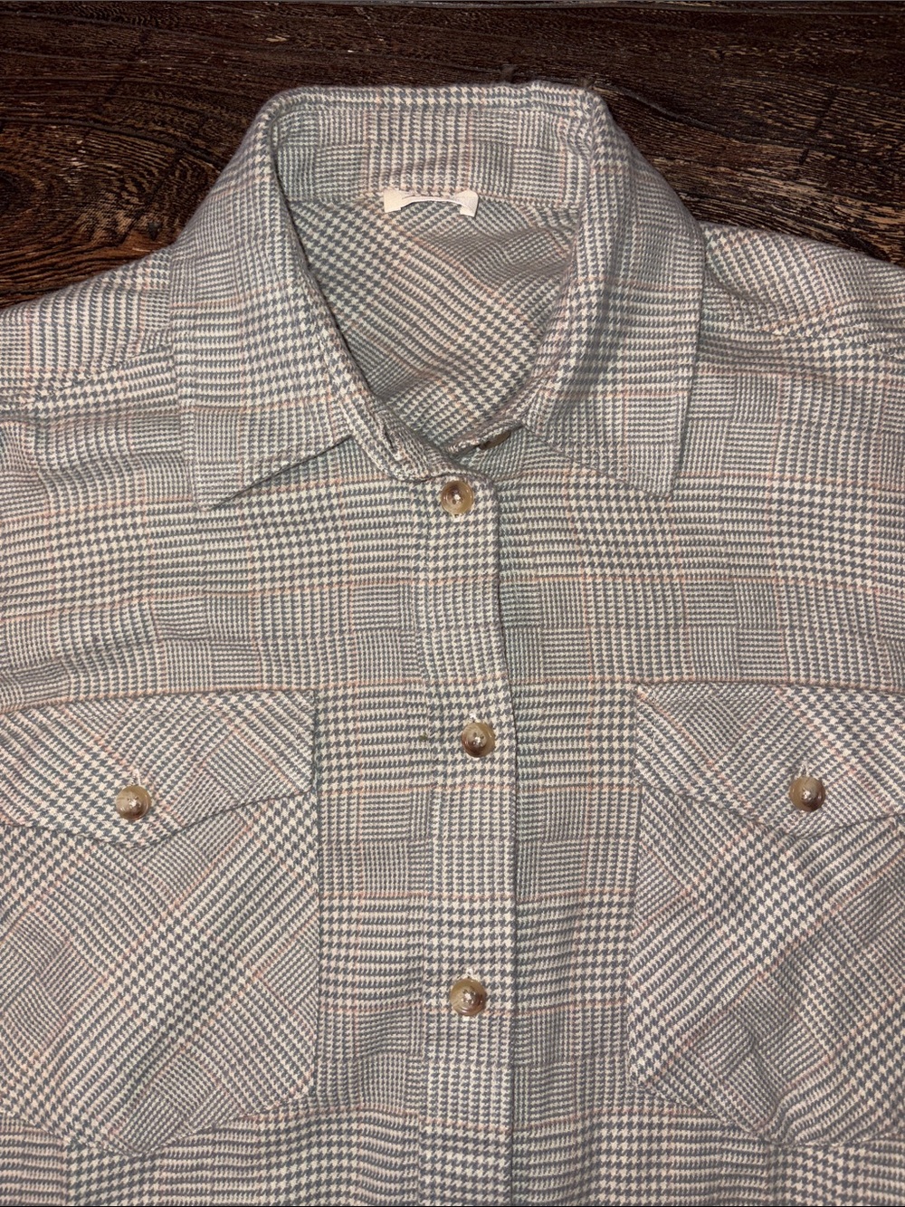 Faherty Nazaré Relaxed Flannel Shirt Canyon Plaid Tan Medium NWT - Picture 4 of 12
